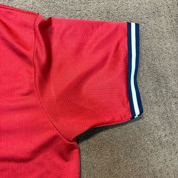 Vintage 90s Cleveland Indians MLB Chief Wahoo Majestic Jersey XXL RED USA - Picture 3 of 12